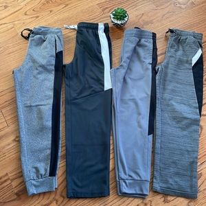 Lot of 4 Gray Boys Activewear Pants/Joggers Jumping Bean & Tek Gear Size 7